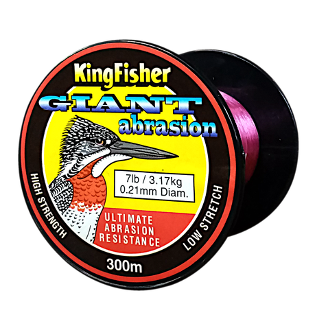 Kingfisher Giant Abrasion Nylon Fishing Line 3.17KG/7Lb .21MM