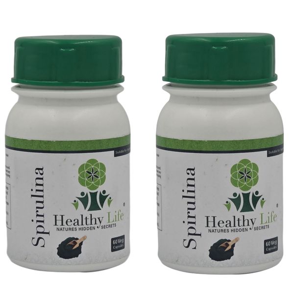 Healthy Life Spirulina Capsules 500mg - 60 x 2