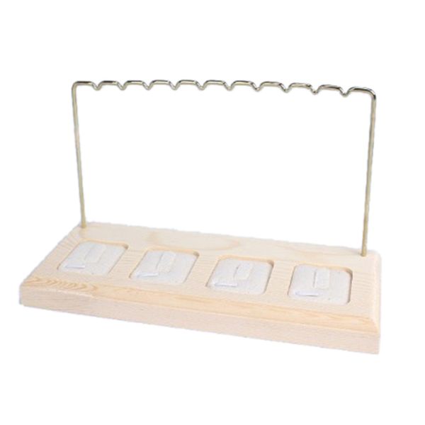 Jewelry Tree Stand White Metal And Wood White