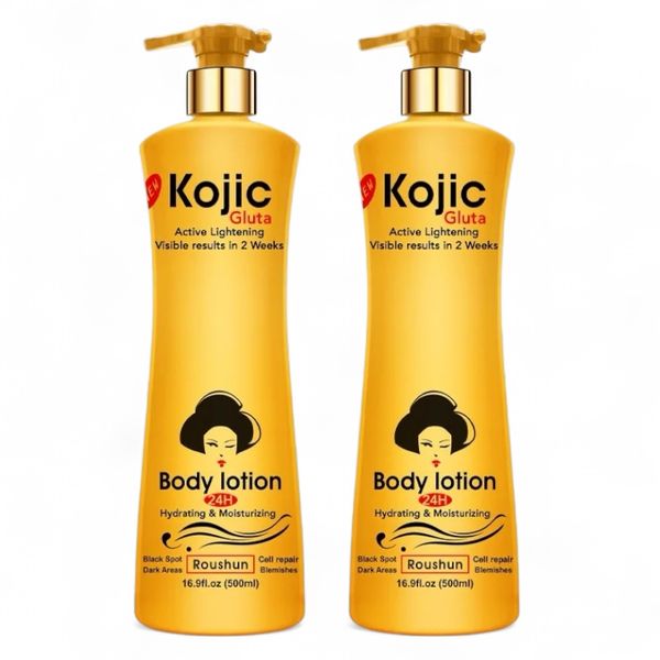 Set of 2 -Roushun KojicAcid 24Hour Moisturizing Brighten Body Lotion 500ml