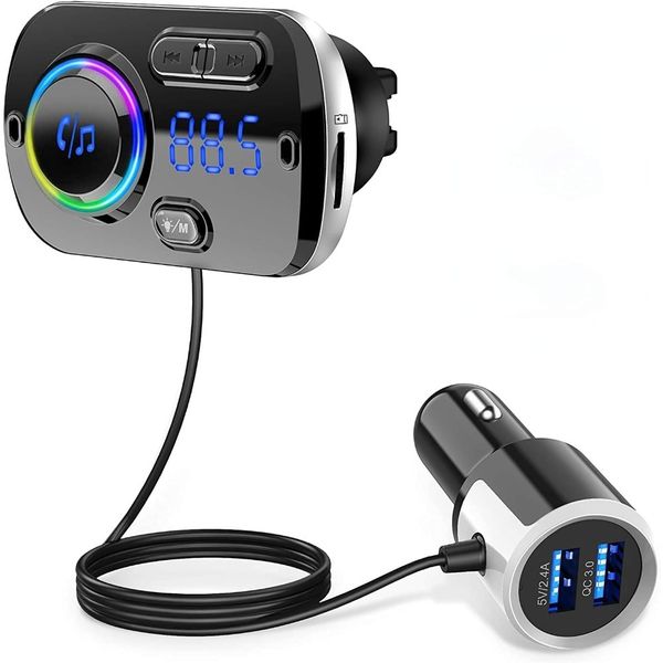 BC49BQ Transmitter Bluetooth 5.0 Hands-Free Car Kit Aux + QC3.0