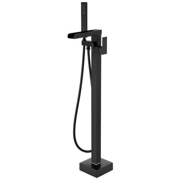 Freestanding bath mixer Waterfall Tub Filler Floor Mount with Hand Shower