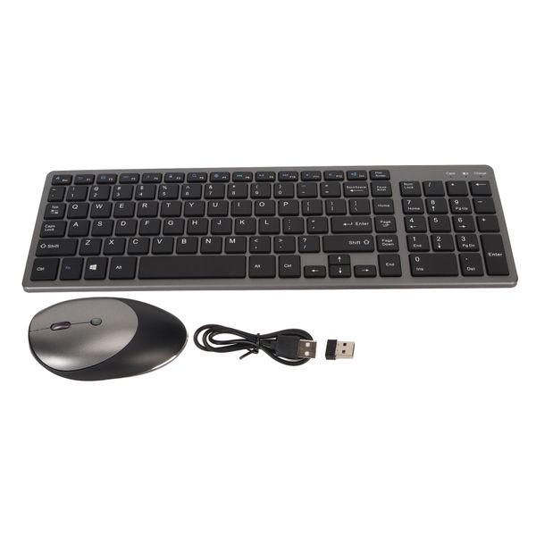 Wireless Keyboard &amp; Mouse Rechargeable, 102 Keys