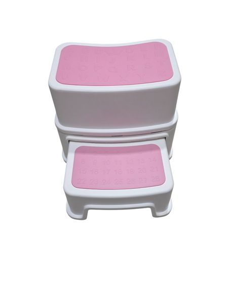 Kids-Up &amp; Toddlers 2 Step Sturdy Stool Bathroom &amp; Kitchen Potty Train Pink