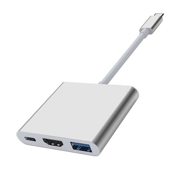 Type-C Hub 4K HDMI, 65W PD, USB 3.0 - Plug &amp; Play for Laptop, Phone, Switch