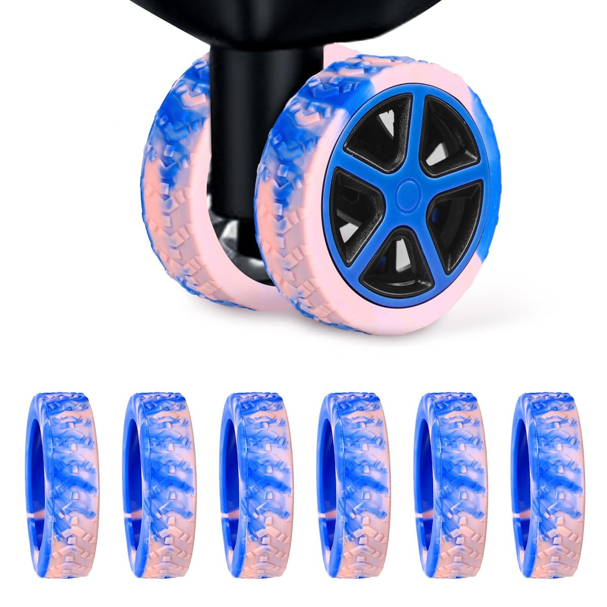 Off Road Luggage Wheel Gloves Protector - Camo Pink