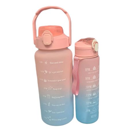 Primula Pink Ombre Motivational Water Bottle