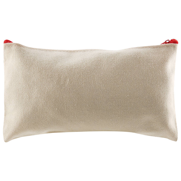 12 Pack Blank Canvas Makeup Bag,with Multi-Color Zipper,Pencil Pouch