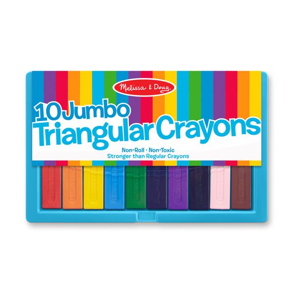 Melissa &amp; Doug Jumbo Triangular Crayons - 10 Piece