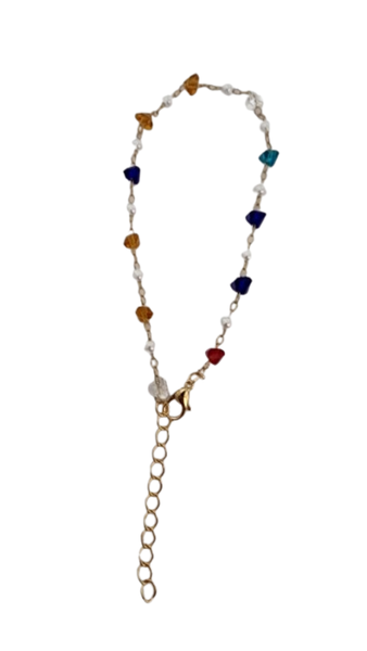 Anklet With Coloured Stones