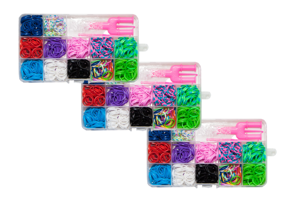 4800 Colorful Rubber Band Bracelet Loom Refill Kit Fun DIY for Kids  w/Storage Case