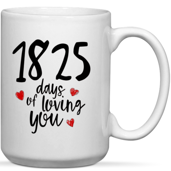 1825 Days Of Loving You 5th Anniversary Gift Mug