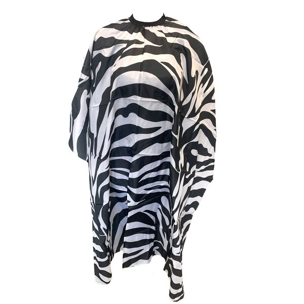Cutting Cape - Zebra Pattern Black - Velcro