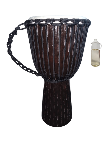 Djembe Drum Dark Grain Wood 24cm x 50cm