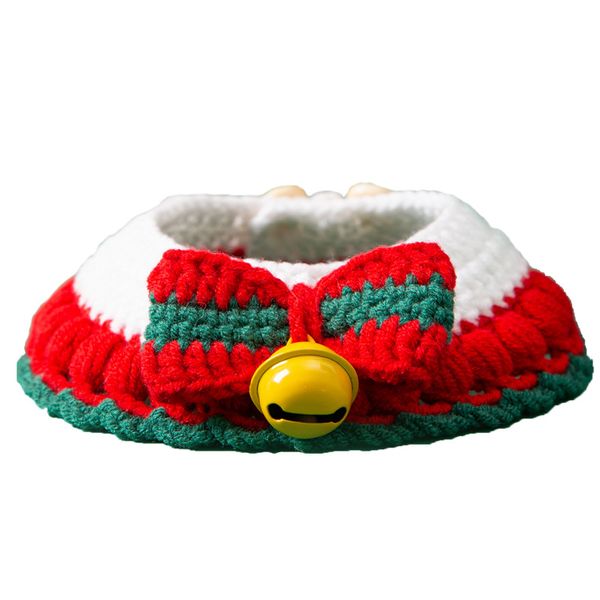 Cat Knitted Collar Cat Dog Christmas Scarf-S