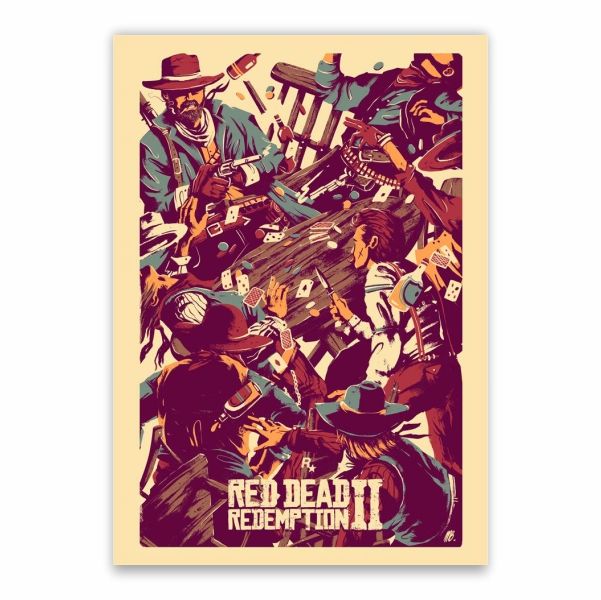 Red Dead Redemption II Fight Poster - A1