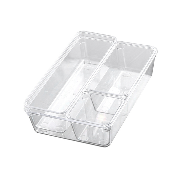 4-Pack Acrylic Drawer Organizer Trays Crack-Resistant Multi-Use Trays