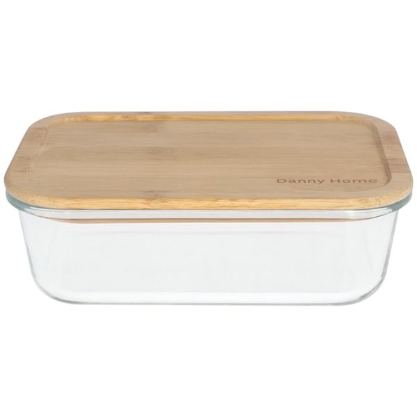 Danny Home Borosilicate Food Container With Bamboo Lid 20cm