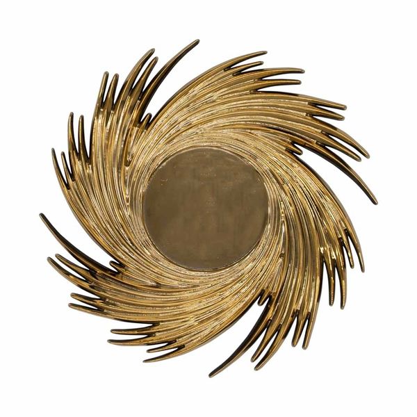 Plastic Underplate Swirl Design Gold 33cm set of 4
