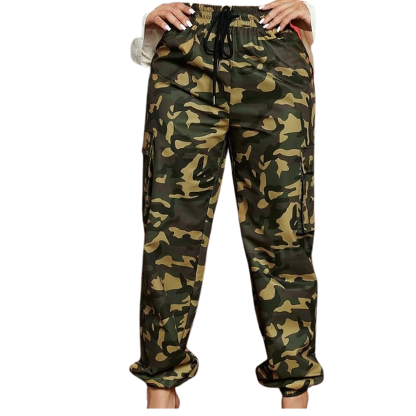 Camo Print Cargo Pants