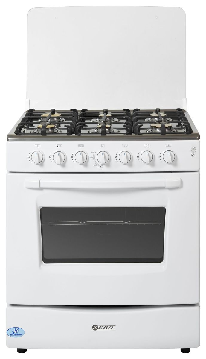 Zero 6 Burner Full Gas Stove With Batttery Ignition White Shop