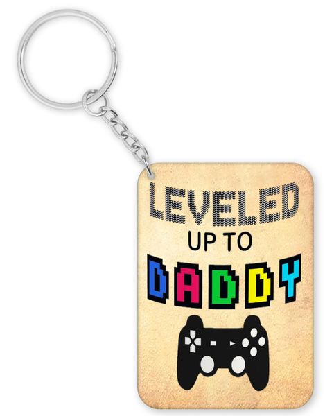 Levelled Up To Daddy Birthday Christmas Father's Day Gamer Gift Keyring
