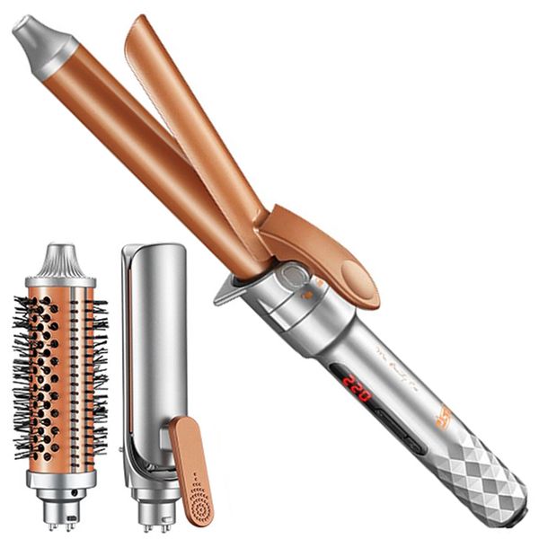 3 in 1 Hair Straightener &amp; Curling Iron &amp; Hot Air Brush Hair Styling Tool