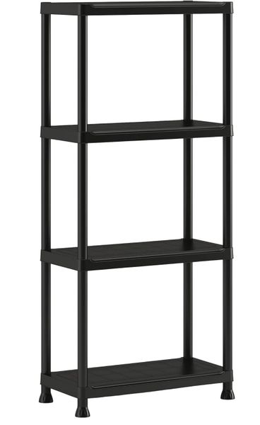 4 Tier Black Storage Shelf (300 x 600 x 1350 mm)