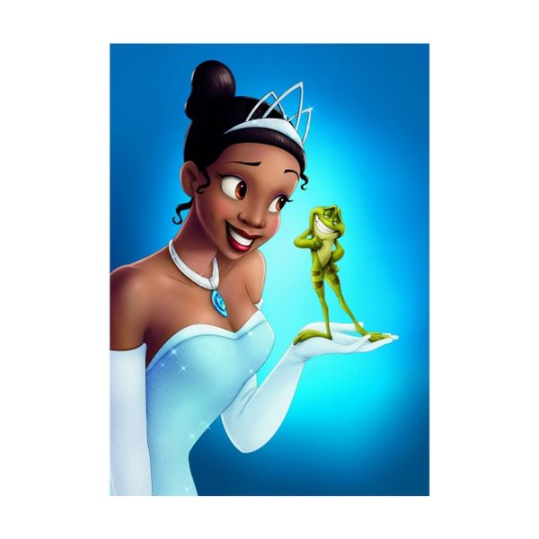 Princess Tiana and Prince Frog Naveen - A1 poster