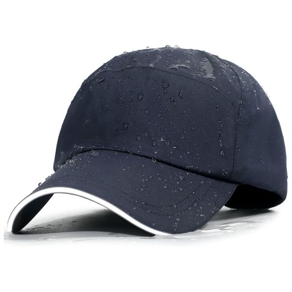 Mens Waterproof Baseball Cap Womens Rain Hat Foldable Outdoor Running