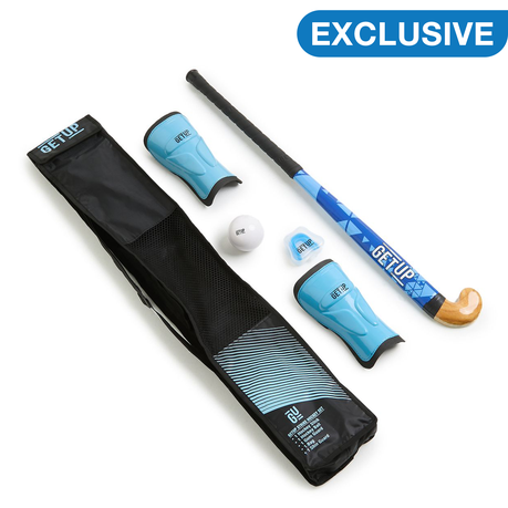 GetUp Strike Wooden Hockey Set- Blue Image