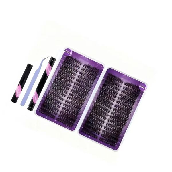 576Pcs Thick Eyelashes, Comic Strip Extension, 8-16mm Curled DIY Eyelashes