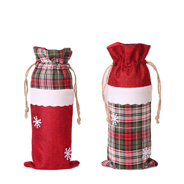 Christmas Wine Bottle Decorations Sleeves - 2 Pack