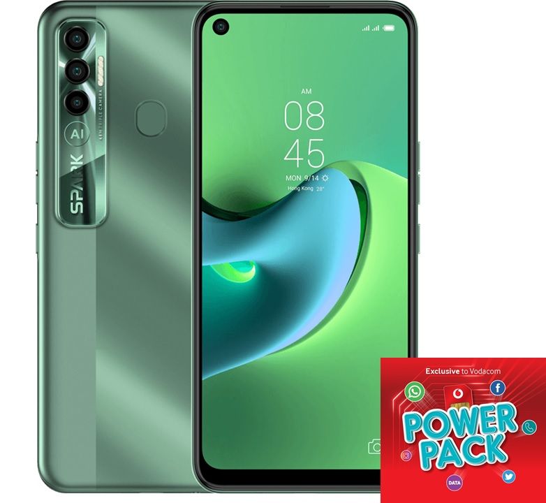 TECNO SPARK 7 Pro 64GB Dual Sim (NL) - Spruce Green + Vodacom SIM Card ...