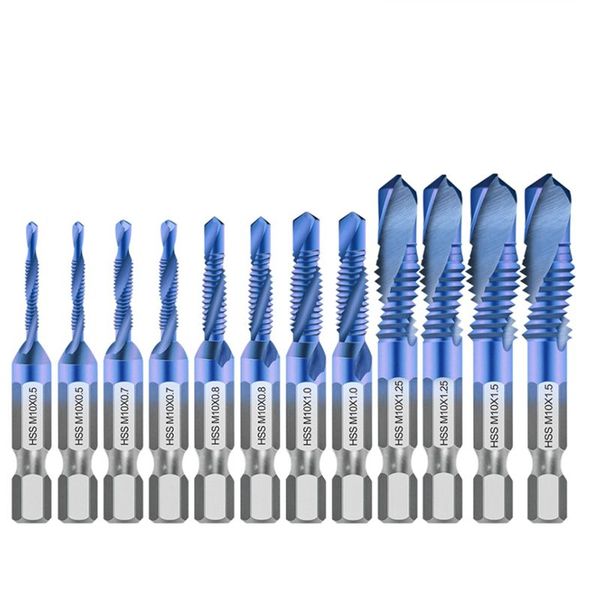 Hex Screw Thread Metric Tap Drill Bits for Metal Steel Wood,12