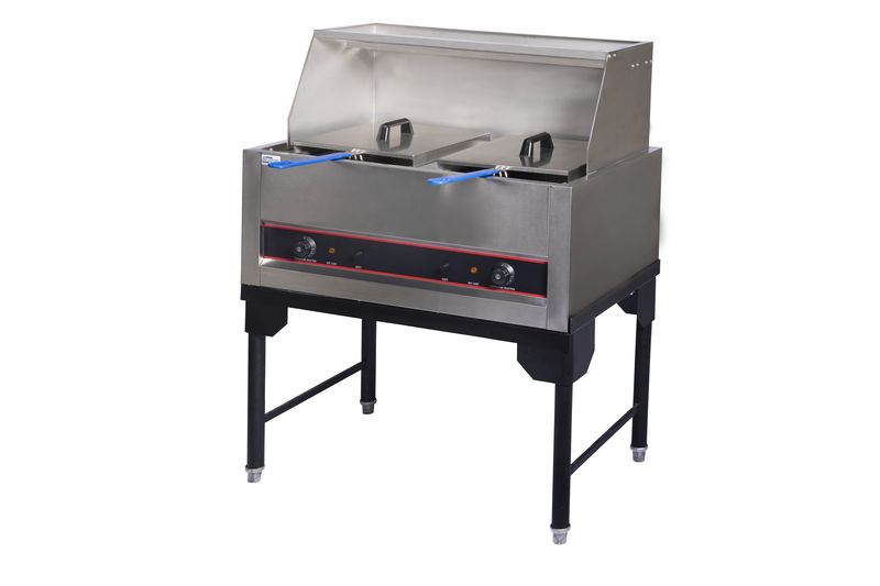 Aloma - Double Electric Deep Fryer - 21L + 21L - Silver