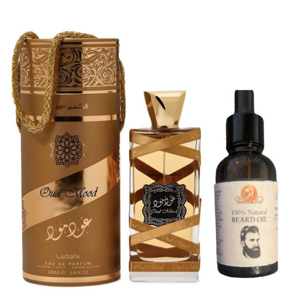 Oud Mood Gold Perfume &amp; Riita Beard Growth Oil