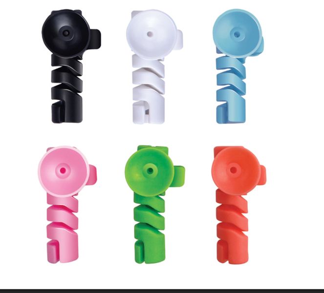 4 Pcs Screw Cable Protective Sleeve for charging data with Suction Cup