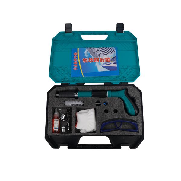 Cordless Mini Wall Fixing Tool: Silent Manual Nail Gun for Home DIY - Green
