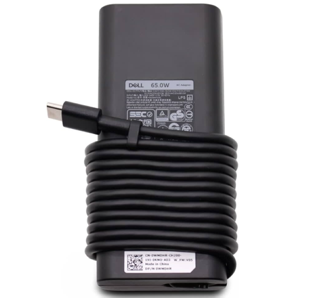 Dell Slim Power 65 Watts USB Type-C AC Adapter (ORIGINAL GENUINE DELL PART)