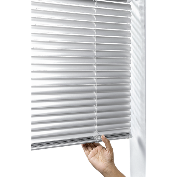 25mm Cordless Aluminium Blind Silver - 1000x1000