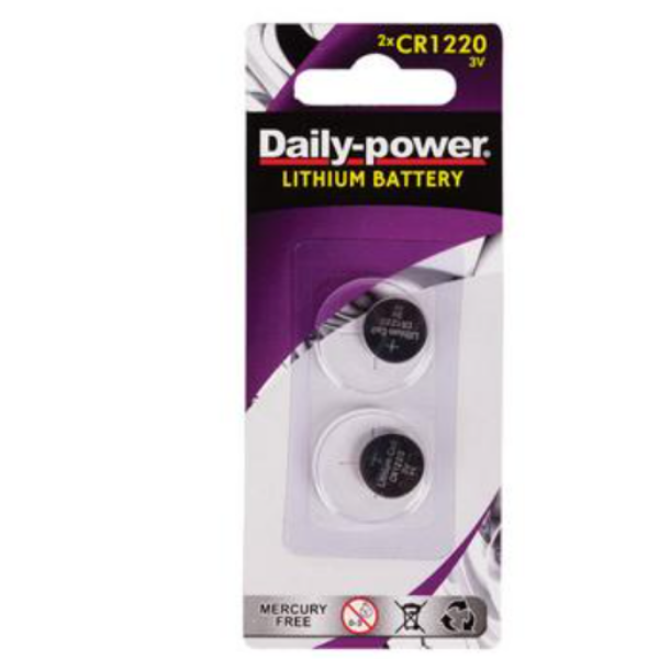 Daily Power - 2 Pack CR-1220 3V Lithium Batteries- Pack Of 3