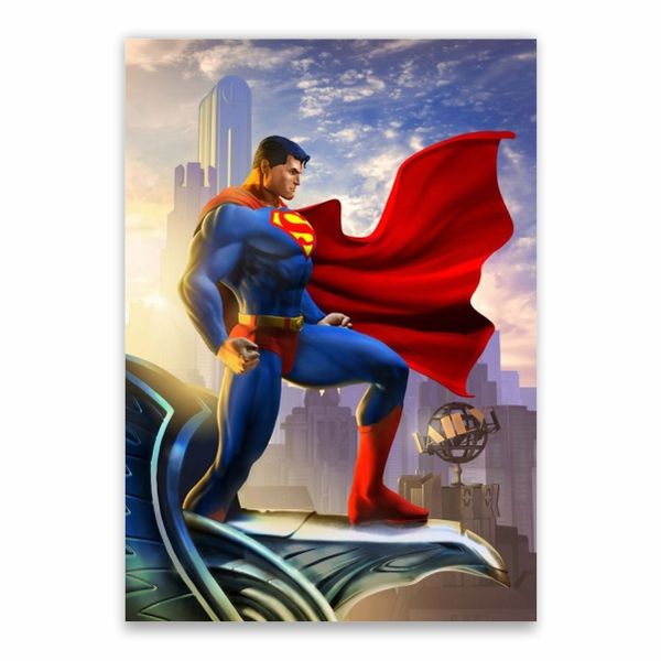 Superman On Gargoyle Poster - A1