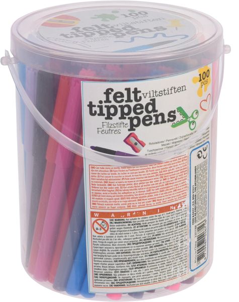 Felt Tip Pen Set - 100PCS