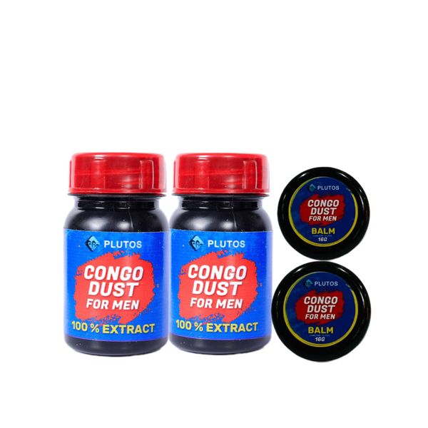 Plutos Congo Dust for men 100% extract Capsules and Plutos Congo Dust Balm x 2