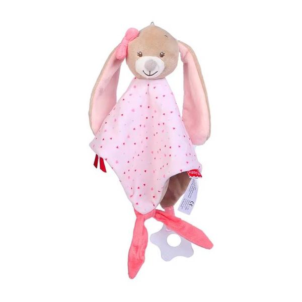 Newborn Plush Stuffed Toy Sleeping Snuggle Blanket - White Bunny
