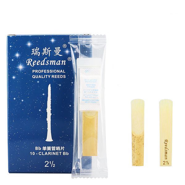 Reedsman 2.5 Bb Clarinet Professional Quality Reeds - 10 Pack