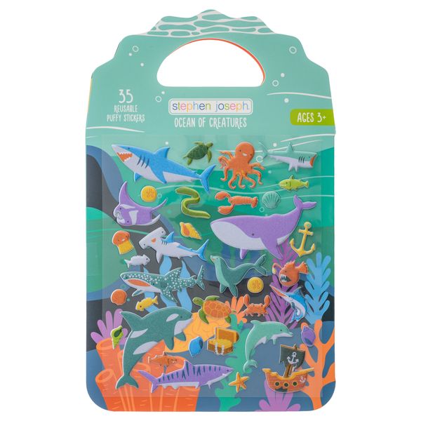 Stephen Joseph Reusable Puffy Stickers Sea Life