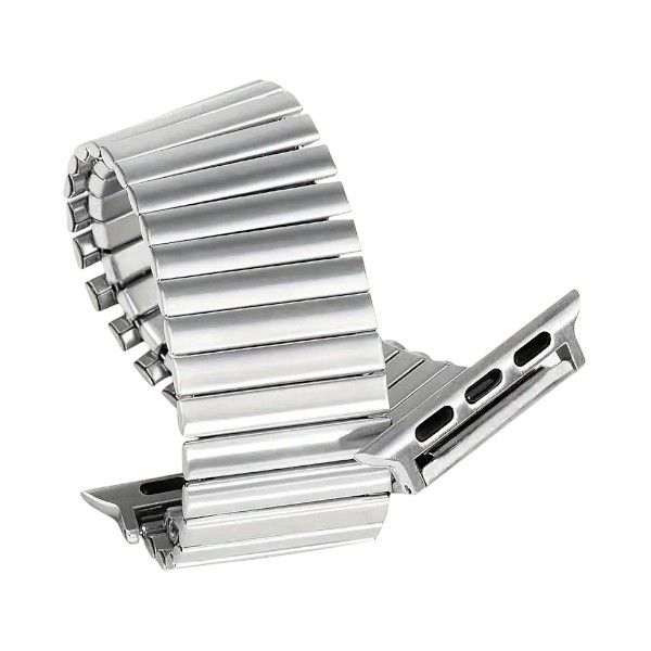 Stainless Steel Elastic Compatible Apple Watch With Single Loop - Silver