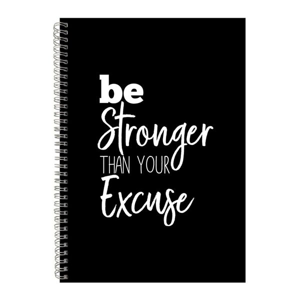 Stronger A4 Notebook Spiral Lined Motivational Sayings Graphic Notepad 153
